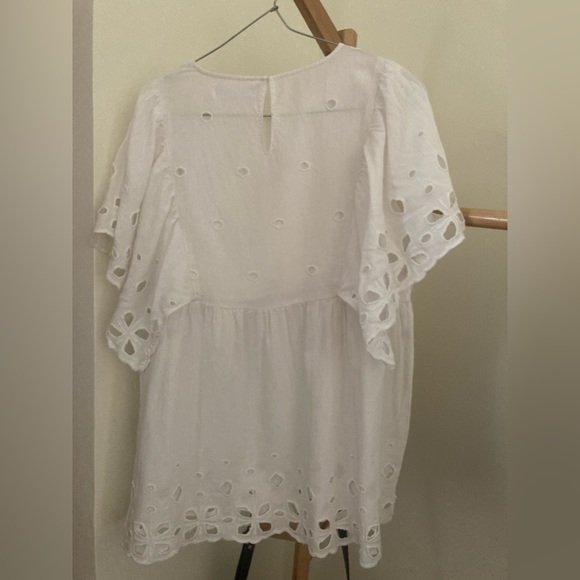 ZARA ruffled sleeves white blouse - Picture 3 of 5